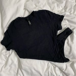 Skims Cotton Jersey Bodysuit (BLACK)